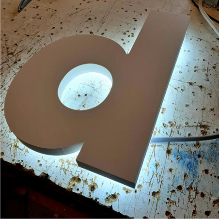 Pvc Eclairage Enseigne lumineuse en lettres individuelles PVC rétro éclairage LEDS