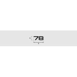 Découpe de lettres : "78"
