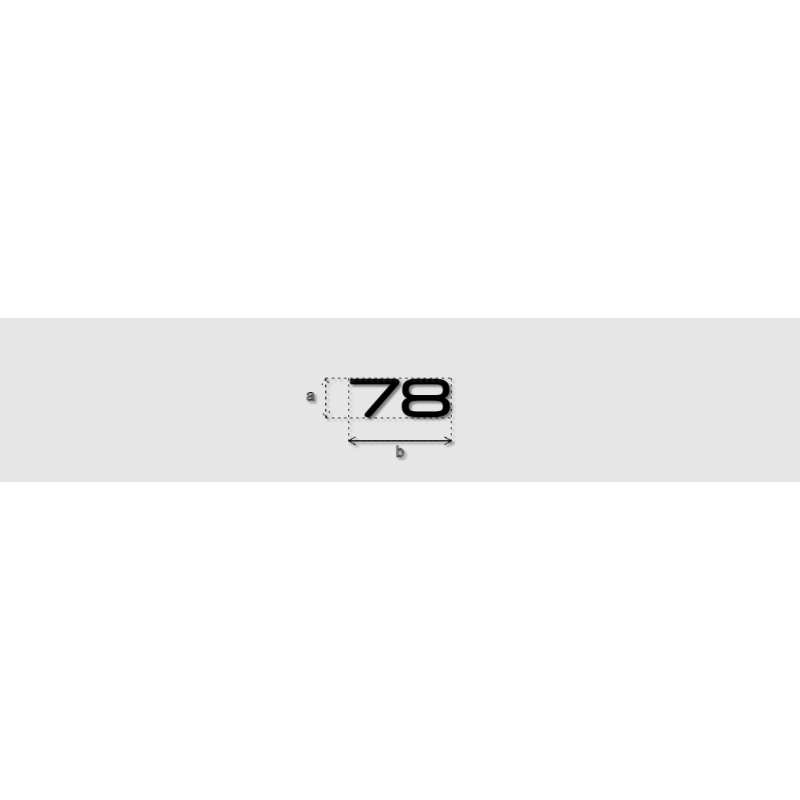 Découpe de lettres : "78"