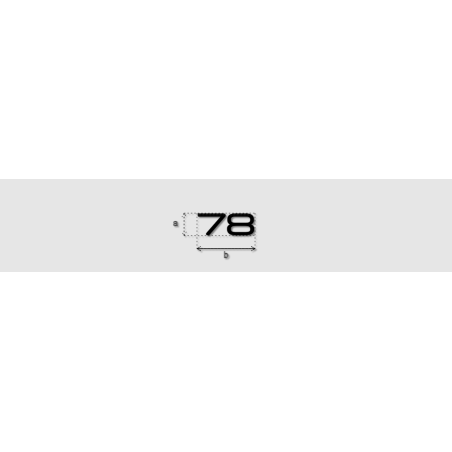 Découpe de lettres : "78"