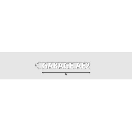 Découpe de lettres : "GARAGE AE2"