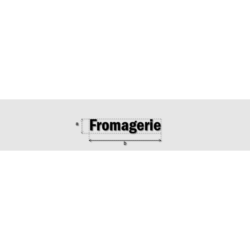 Découpe de lettres : "Fromagerie"