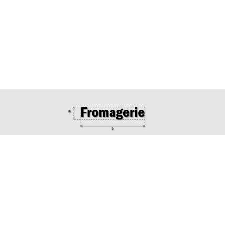 Découpe de lettres : "Fromagerie"