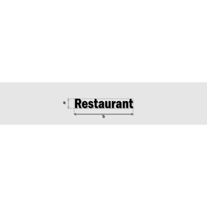 Découpe de lettres : "Restaurant"