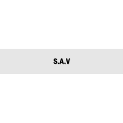 Découpe de lettres : "S.A.V"