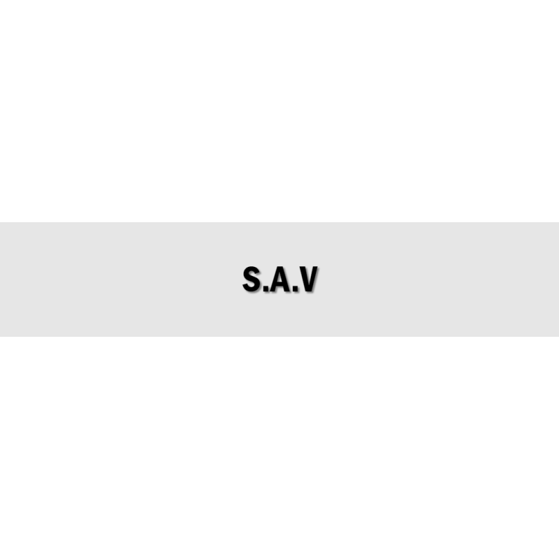 Découpe de lettres : "S.A.V"
