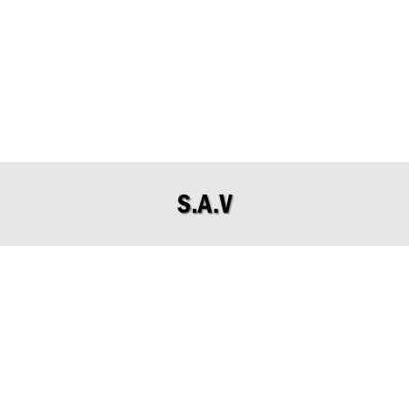 Découpe de lettres : "S.A.V"