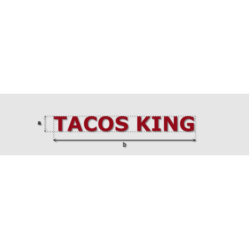 Découpe de lettres : "TACOS KING"