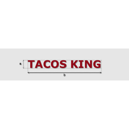 Découpe de lettres : "TACOS KING"