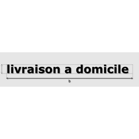 Découpe de lettres : "livraison a domicile "