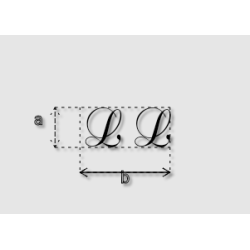 Découpe de lettres : "L L"
