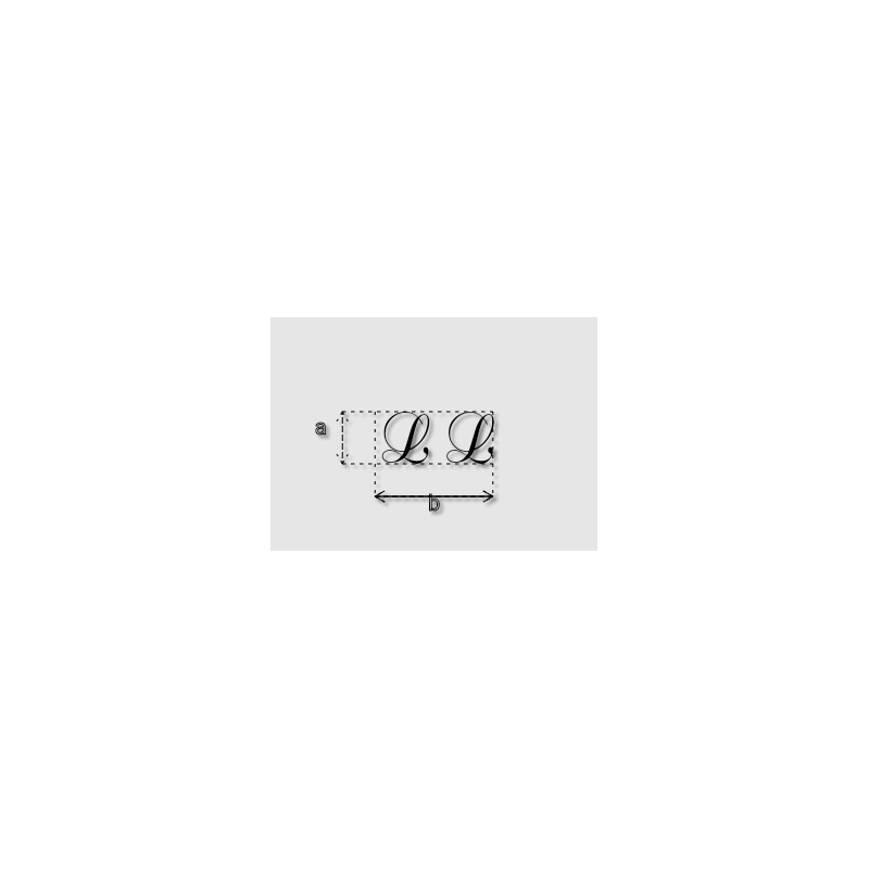Découpe de lettres : "L L"