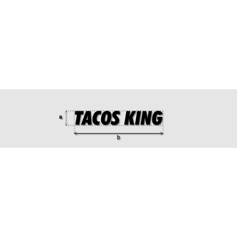 Découpe de lettres : "TACOS KING"