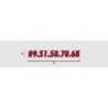 Découpe de lettres : "09.51.50.70.68"