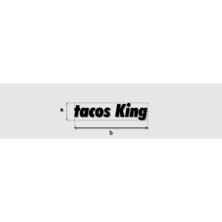 Découpe de lettres : "tacos King"