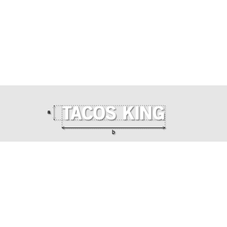Découpe de lettres : "TACOS KING"