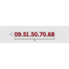 Découpe de lettres : "09.51.50.70.68"