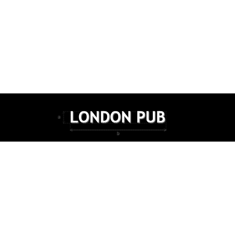 Découpe de lettres : "LONDON PUB"