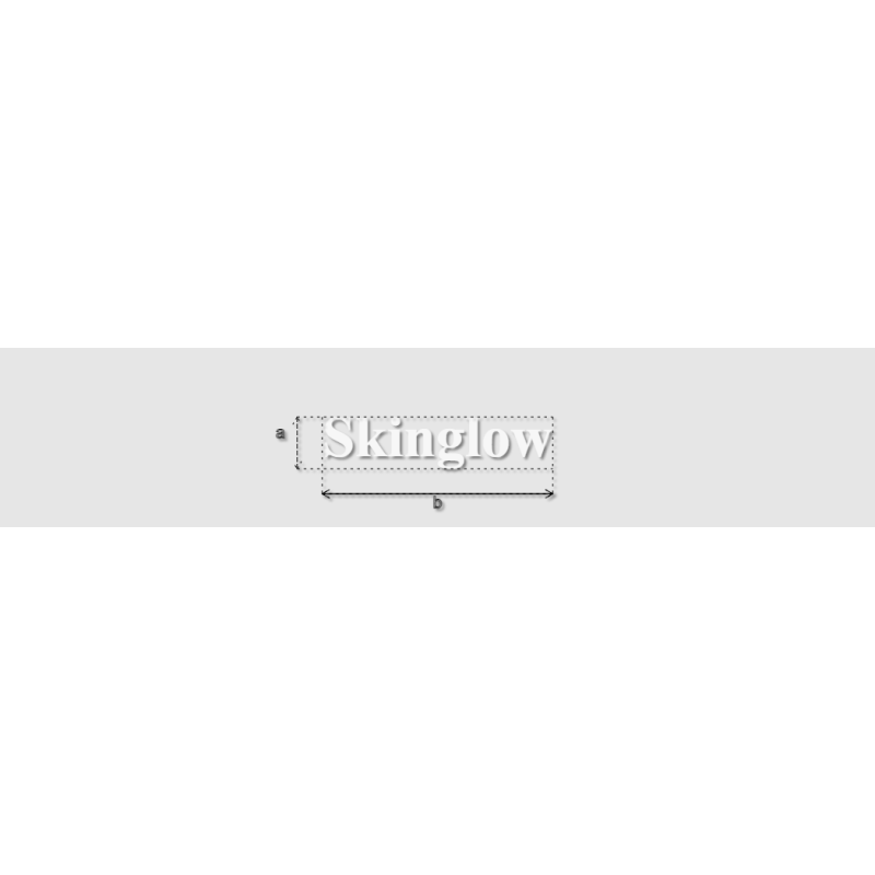 Découpe de lettres : "Skinglow"