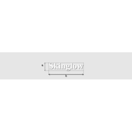 Découpe de lettres : "Skinglow"
