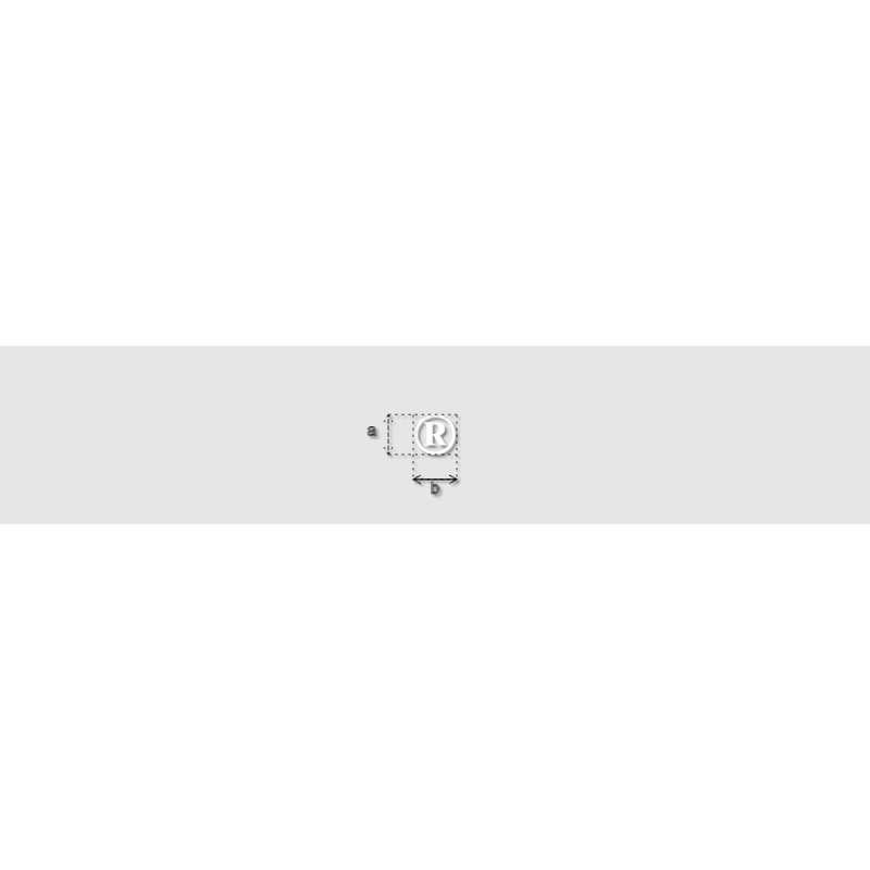 Découpe de lettres : "®"