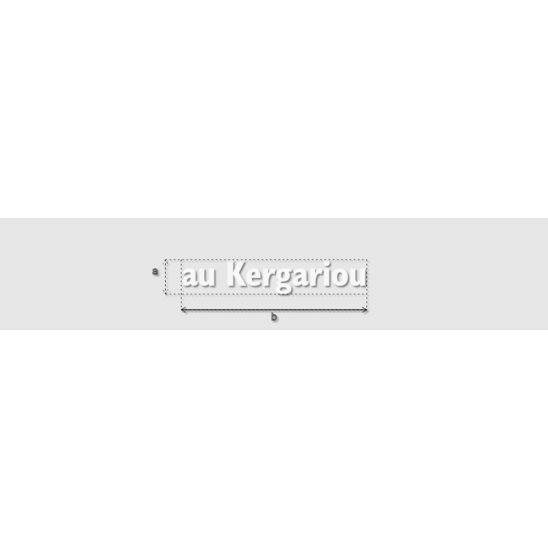 Découpe de lettres : "au Kergariou"