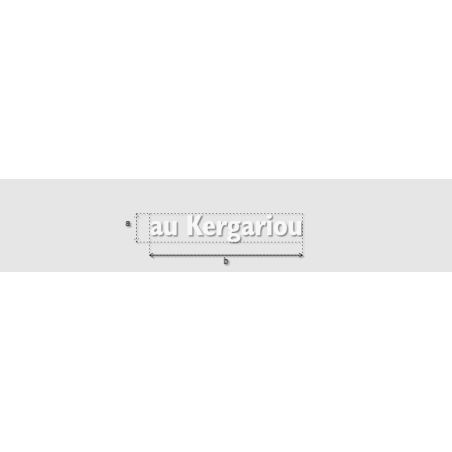 Découpe de lettres : "au Kergariou"