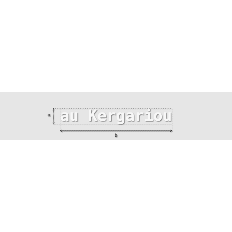 Découpe de lettres : "au Kergariou"