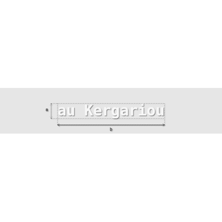 Découpe de lettres : "au Kergariou"