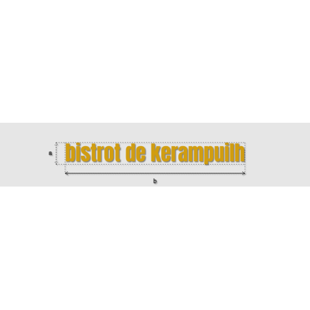 Découpe de lettres : "bistrot de kerampuilh"