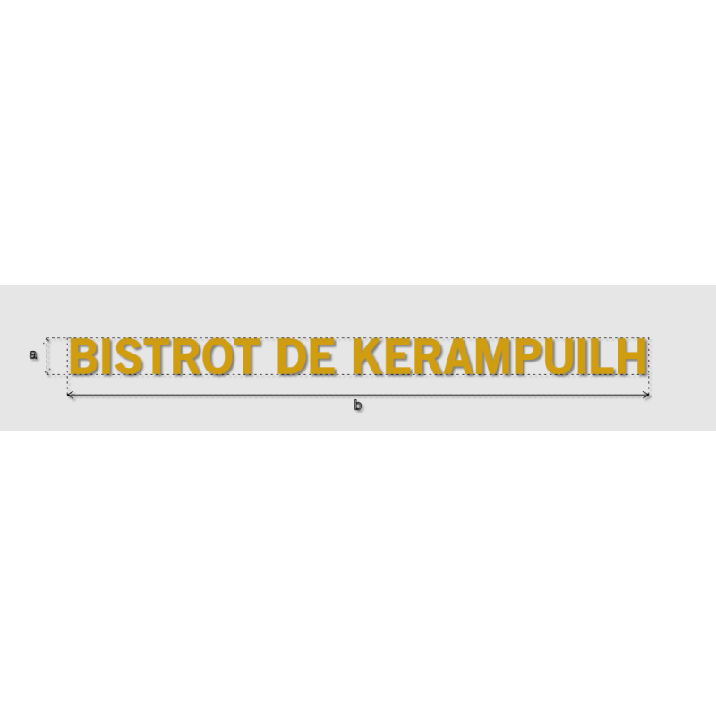 Découpe de lettres : "BISTROT DE KERAMPUILH"