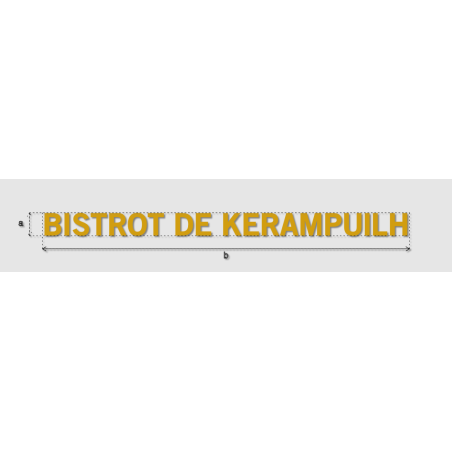 Découpe de lettres : "BISTROT DE KERAMPUILH"