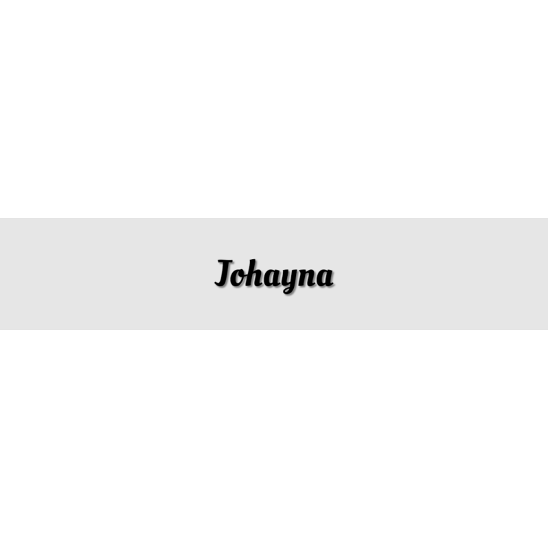 Découpe de lettres : "Johayna"