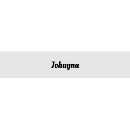 Découpe de lettres : "Johayna"