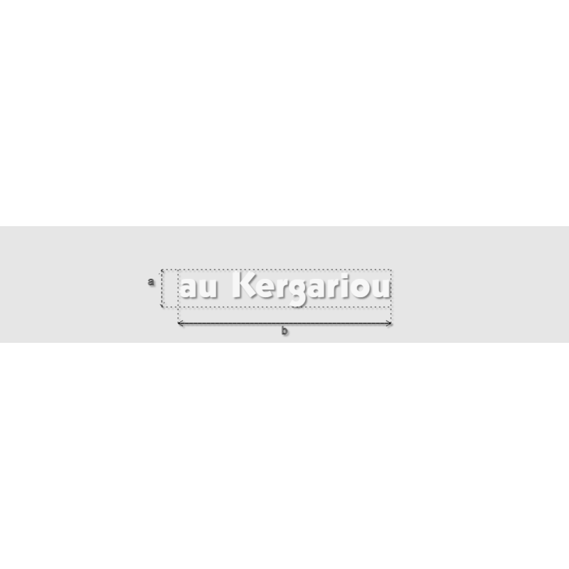 Découpe de lettres : "au Kergariou"
