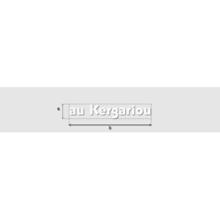 Découpe de lettres : "au Kergariou"