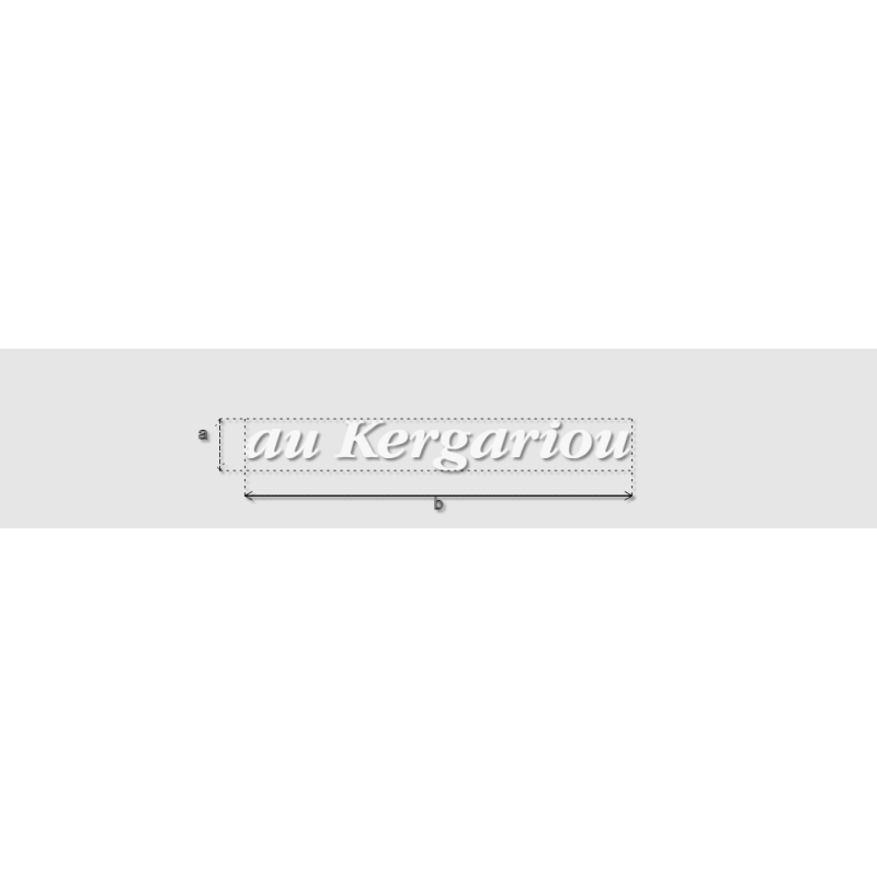 Découpe de lettres : "au Kergariou"