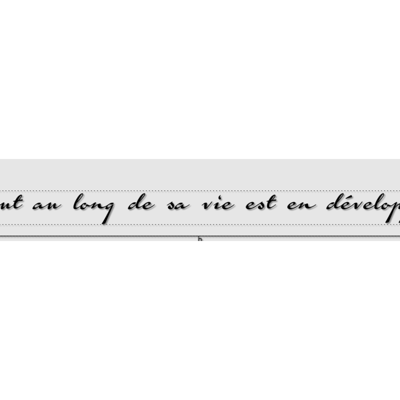 Découpe de lettres : "Tout être humain tout au long de sa vie est en développement Carl Rogers"