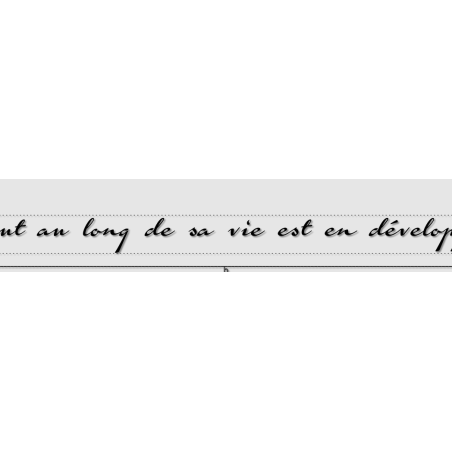 Découpe de lettres : "Tout être humain tout au long de sa vie est en développement Carl Rogers"