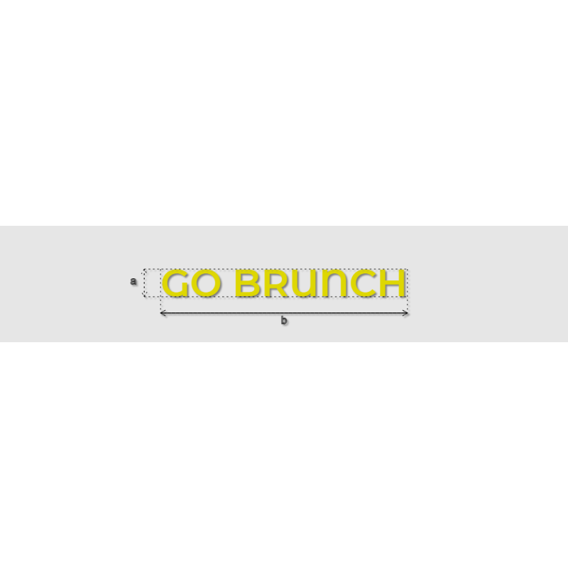Découpe de lettres : "GO BRUNCH"