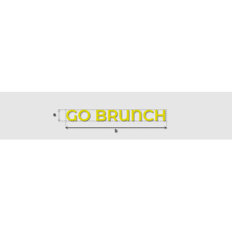 Découpe de lettres : "GO BRUNCH"