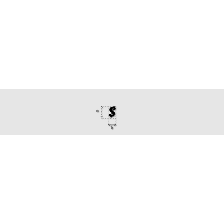 Découpe de lettres : "$"