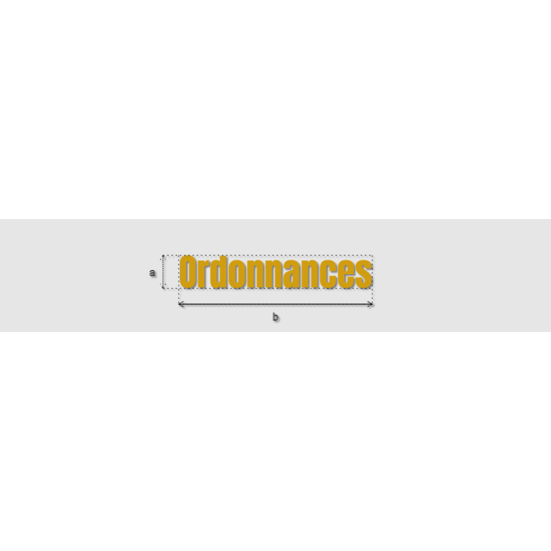 Découpe de lettres : "Ordonnances"
