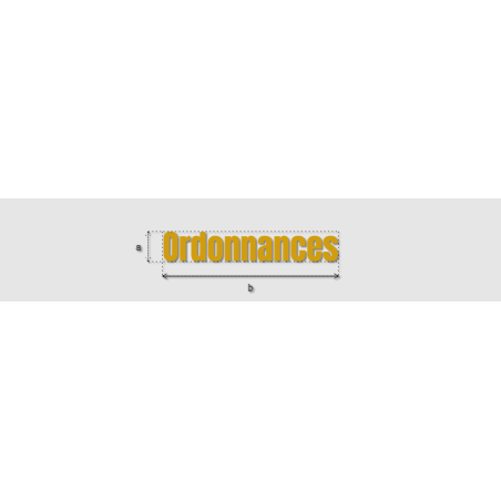 Découpe de lettres : "Ordonnances"
