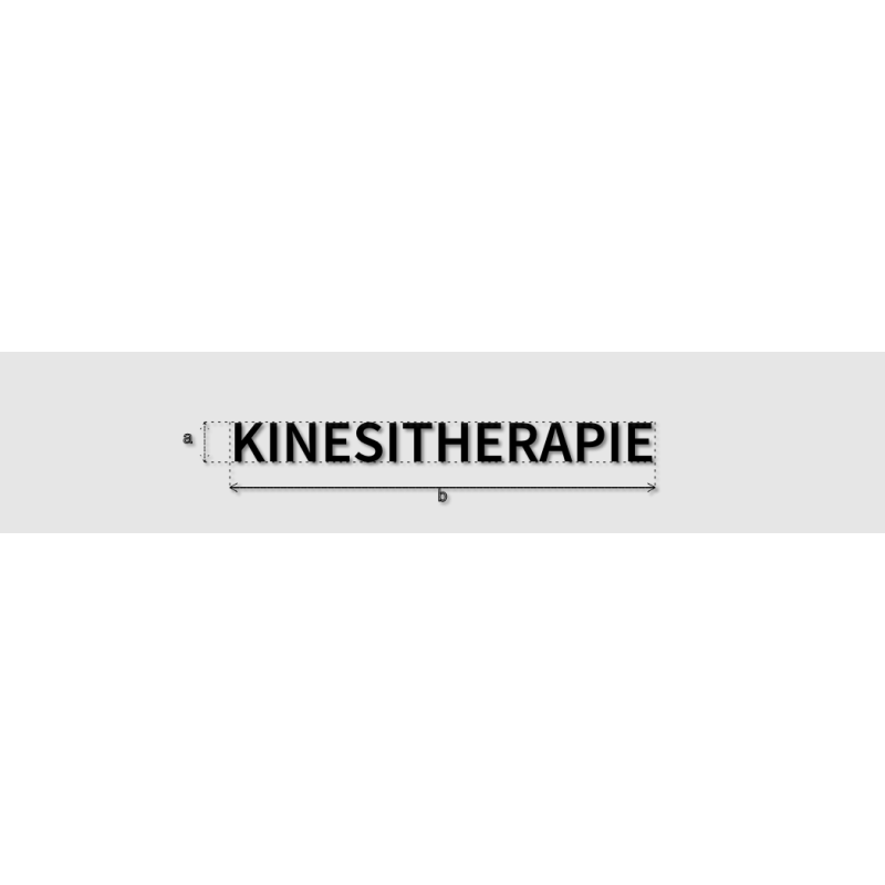 Découpe de lettres : "KINESITHERAPIE"