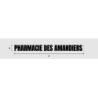 Découpe de lettres : "PHARMACIE DES AMANDIERS "