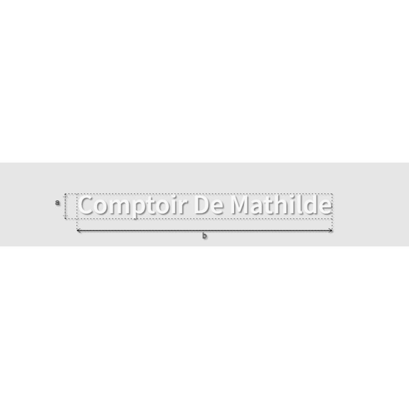 Découpe de lettres : "Comptoir De Mathilde"