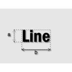 Découpe de lettres : "Line"
