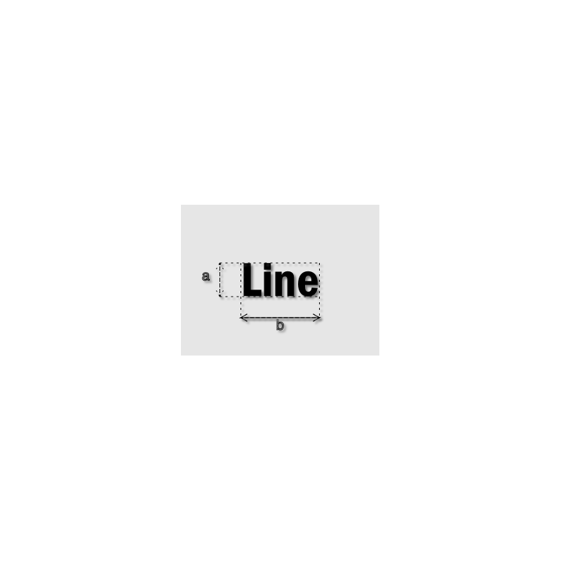 Découpe de lettres : "Line"