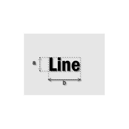 Découpe de lettres : "Line"